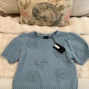 Blue Floral Women's Top